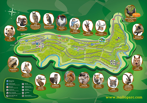 Interactive map dels animals del Molló Parc